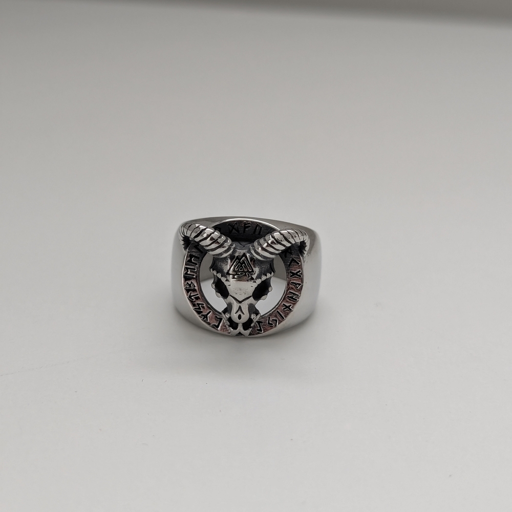 Silver and Black Men's Ring